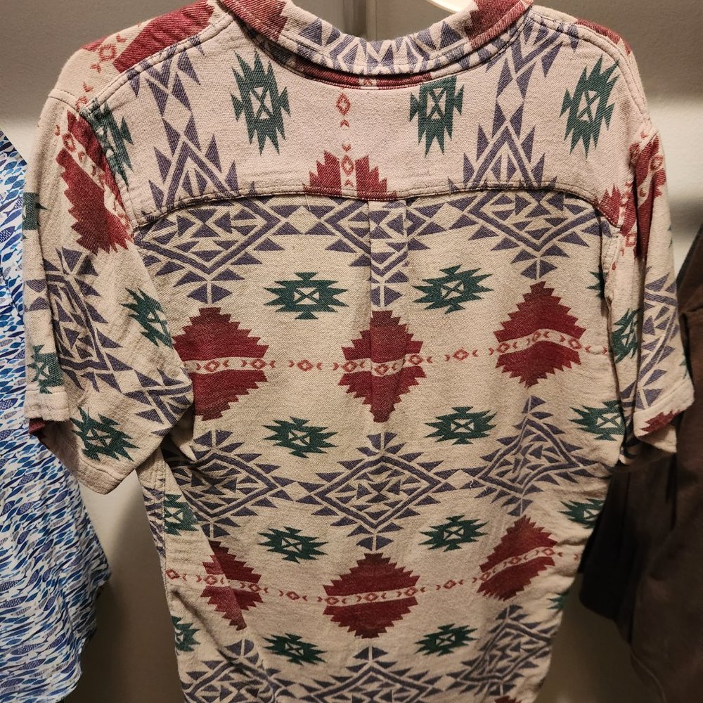 Native Print Button Down - Picture 2 of 2